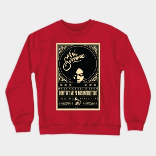 Original Nina Simone Poster by Lorenzo Belmonte Crewneck Sweatshirt